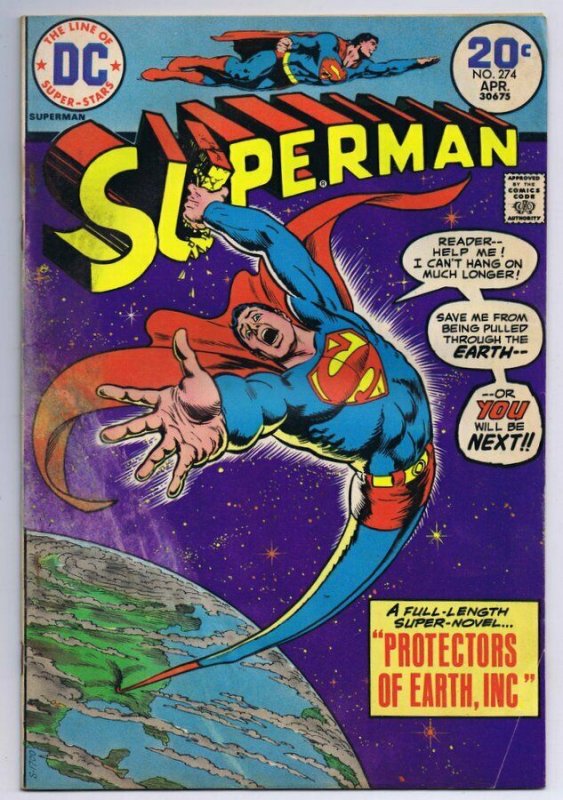 Superman #274 ORIGINAL Vintage 1974 DC Comics 