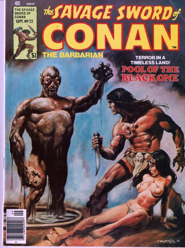 Savage Sword of Conan # 22- Early Conan Magazine - 6.0 or Better