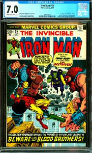 Iron Man #55 CGC Graded 7.0 1st Thanos, Mentor, Drax the Destroyer