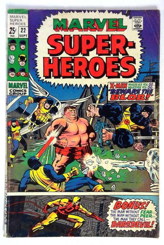 Marvel Super-Heroes #22 Blob Daredevil (1969) Marvel VG