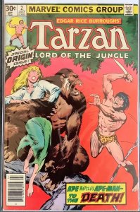 Tarzan #2 Newsstand Edition (1977, Marvel) VF-