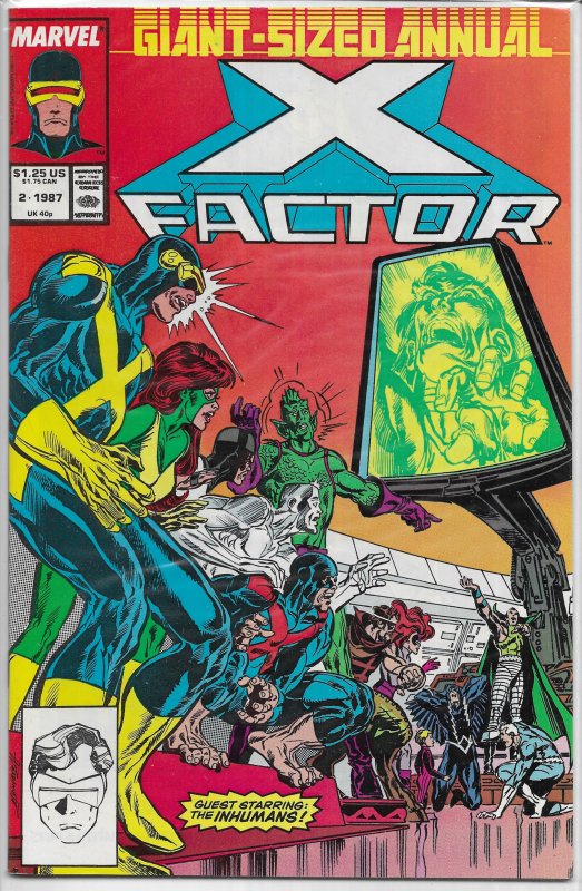 X-Factor (vol. 1, 1986) Annual # 2 VF Duffy/Grindberg, Inhumans, Power Pack