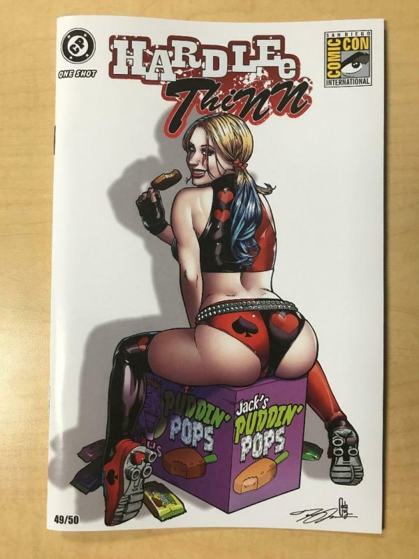 Hardlee Thinn #1 2019 SDCC Puddin's BACK Variant Cover by Joel Adams /50 