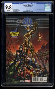 Age of Ultron #1 CGC NM/M 9.8 White Pages Midtown Comics Edition Variant