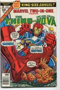 MARVEL TWO-IN-ONE Annual #3, VF/NM, Nova, Thing, 1974 1978, more in store