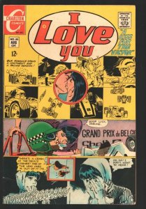 I Love You #80 1969-Charlton-Cover & story feature the Grand Prix of Belgium-...