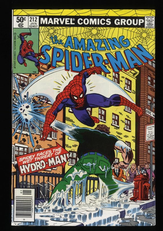 Amazing Spider-Man #212 NM- 9.2 1st Hydro-Man! Marvel Comics Spiderman