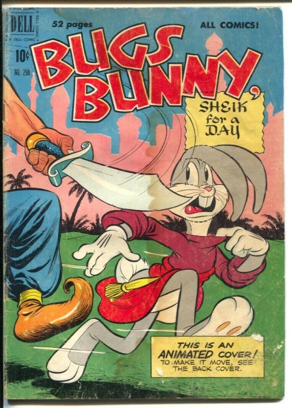 Bugs Bunny-Four Color Comics-#298 1950-Dell Animated cover-FR