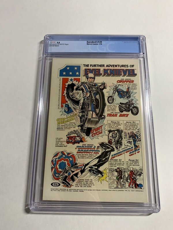 Daredevil 129 Cgc 9.8 Marvel Bronze Age Ow/w Pages
