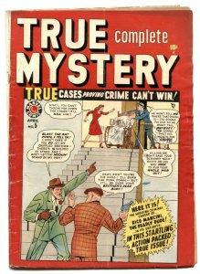 True Complete Mystery #5 1949- wheelchair crime cover- G+