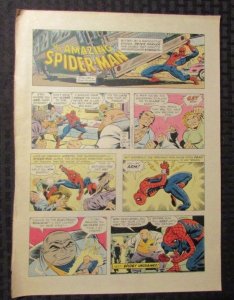 1977 SPIDER-MAN Sunday Comic Strip 9/11/77 John Romita FN vs Kingpin & Goons