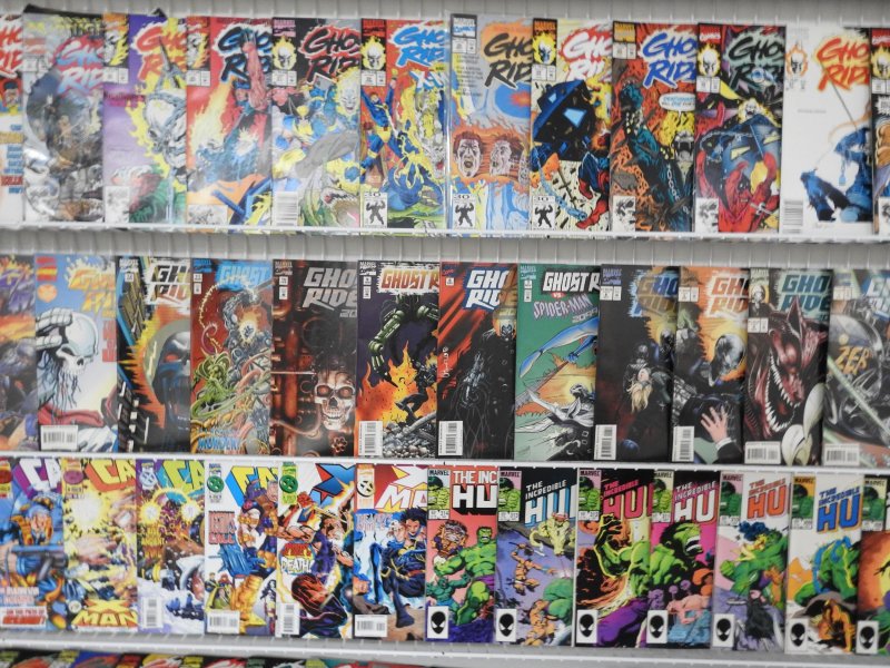 Huge Lot 190+ Comics W/Incredible Hulk, Ghost Rider, Storm+ Avg Fine+ Condition!