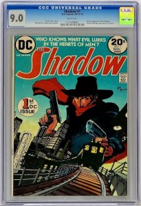 Shadow #1 DC 1973 CGC 9.0 VF/NM White Pages 1st DC Appearance Of The Shadow 