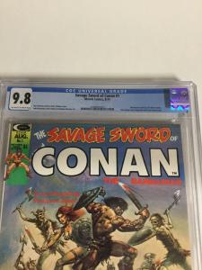 Savage Sword Of Conan 1 CGC 9.8 OW/W Pages Magazine Marvel Comics