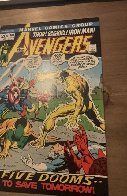 The Avengers #101 (1972)Five Dooms to save tomorow Harlan Ellison/