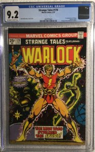 Marvel Strange Tales 178 1st Warlock CGC 9.2 HTF in Higher Grades Look