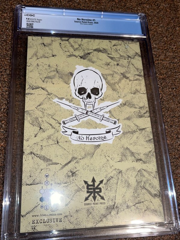 No Heroine 1 (2020), Hive Comics, Peach Momoko Virgin Variant, CGC Graded 9.8