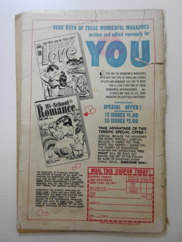 Hi-School Romance #7 Fair Condition! Complete Near Full Spine Split