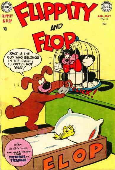 Flippity and Flop #15 FAIR ; DC | low grade comic April 1954 twiddle twaddle