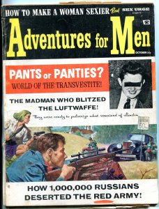 MAG: Adventures For Men Magazine #1 October 1965-RAMONA ROGERS-CRIME--WWII
