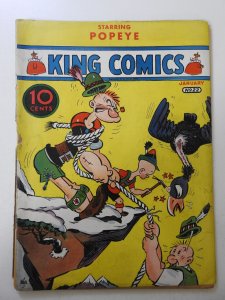 King Comics #22 (1938) PR Condition book-length spine split, cover detached