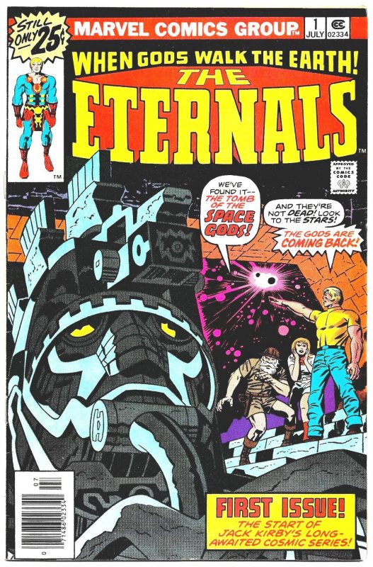 THE ETERNALS #1 (July1976) 8.5 VF+  Jack Kirby!  Big MARVEL MOVIE has arrived!