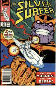 Silver Surfer #34 (1990) Thanos returns! Newsstand edition