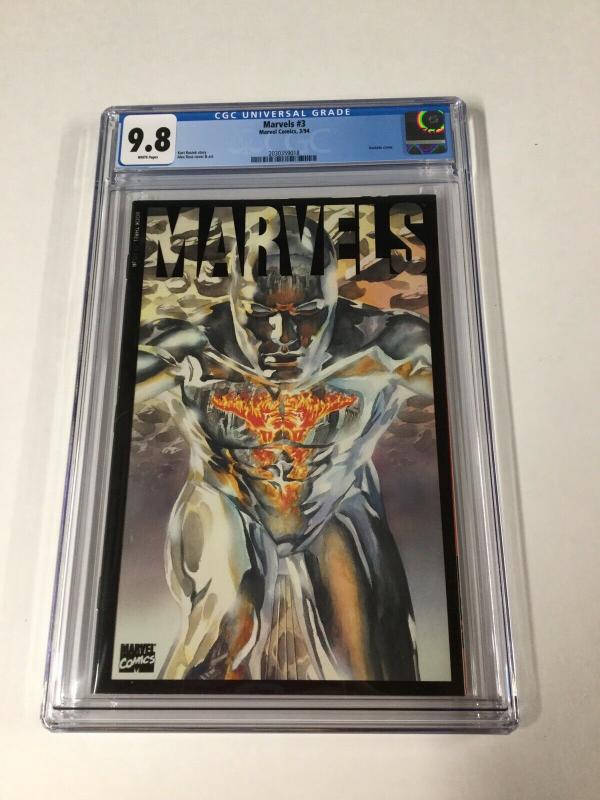 Marvels 3 Cgc 9.8 White Pages Alec Ross Cover And Interiors Marvel Silver Surfer