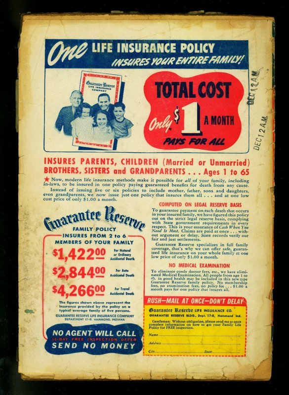 Dime Detective Pulp 12/15/33- Hanging cover- Swinging corpse- G+