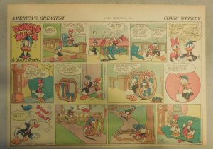 Donald Duck Sunday Page by Walt Disney from 2/22/1942 Half Page Size 