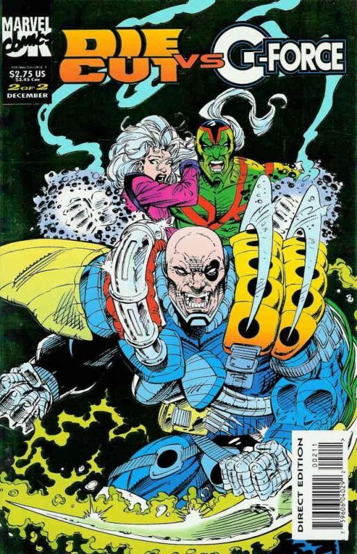 Die-Cut vs. G-Force #2 VF/NM ; Marvel UK | Foil Cover Last Issue