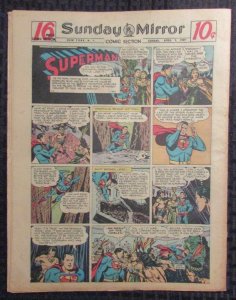 1949 April 3 Sunday Mirror Comic Section VG+ 4.5 Superman / Joe Palooka 16pgs