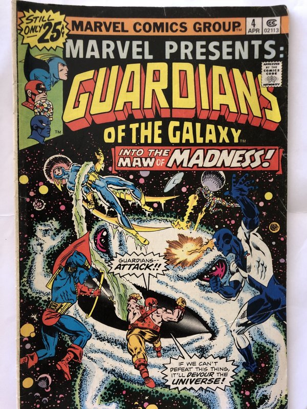 Marvel Presents Guardians of the Galaxy #4,VG,guardians ATTACK!