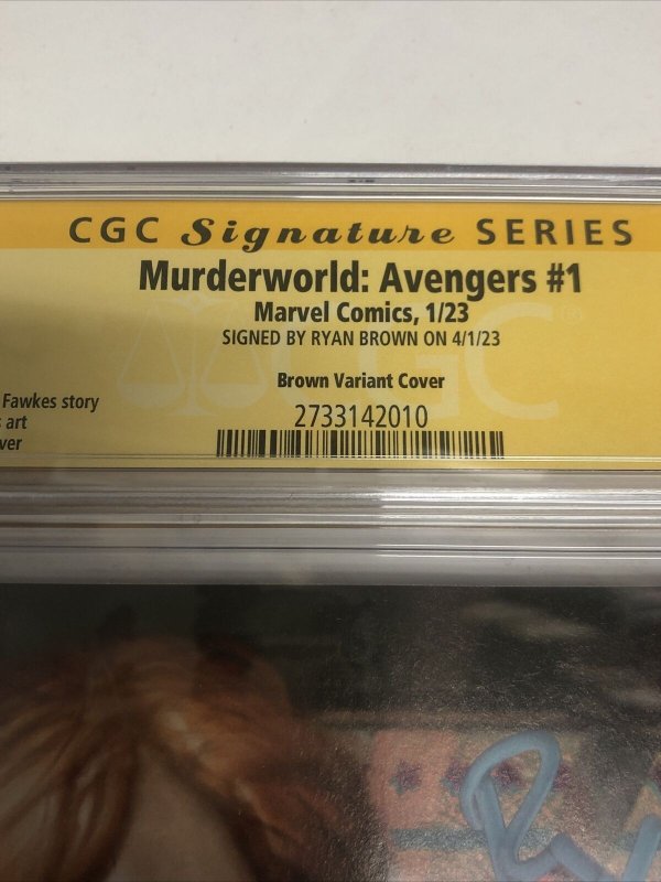 Murderworld: Avengers (2023) # 1 (CGC SS 9.8) Signed Ryan Brown Variant Cover