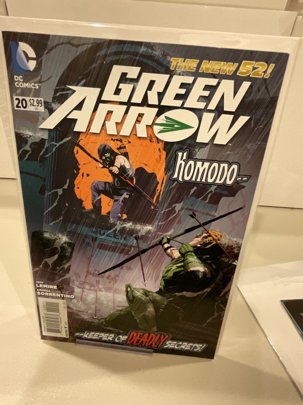 Green Arrow #20  9.0 (our highest grade)  2013  New 52! Lemire! Sorrentino!