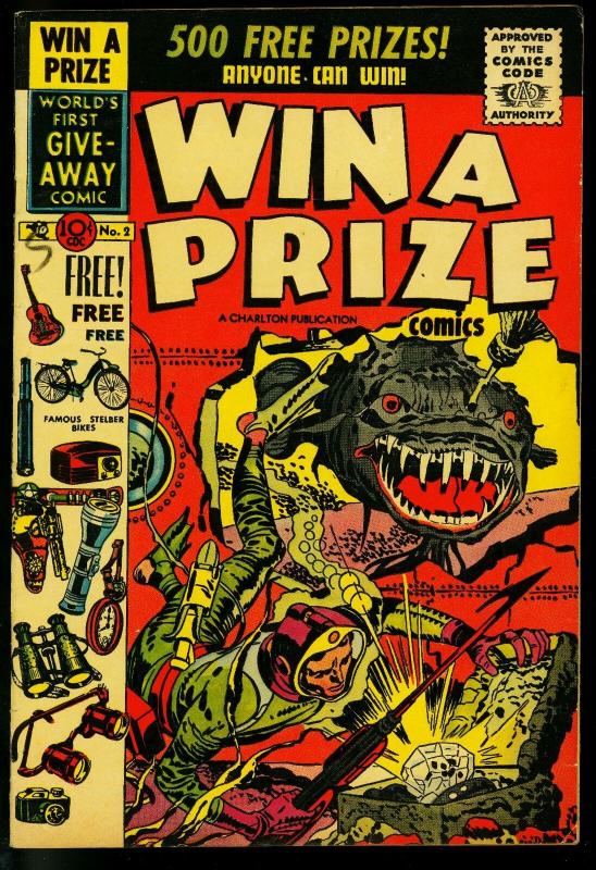 Win a Prize Comics #2 1955- Charlton- Jack Kirby Horror cover- Rare- VF