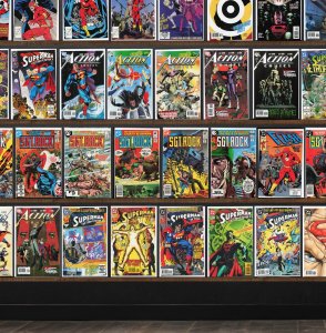 Huge Lot 150+ Comics with Action Comics, The Flash, Sgt. Rock, Gunfire & More!
