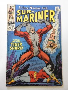 Sub-Mariner #5 (1968) VG Condition 1st appearance of Tiger Shark! 1/2 in tear fc