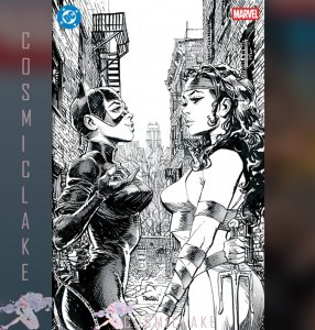 BATMAN / DEADPOOL #1 PANOSIAN ELEKTRA CATWOMAN SKETCH VIRGIN VARIANT PRE 11/19☪
