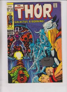 Thor #162 FN+ stan lee - jack kirby - galactus - silver age marvel comics 1969