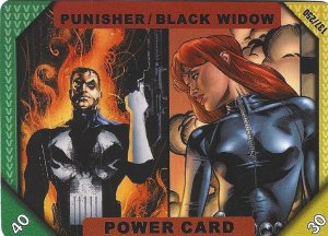 2001 Marvel Recharge: Power Card - Punisher/Black Widow