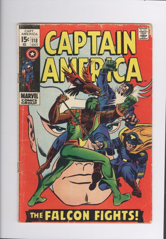 Captain America # 118  VG   (1969)  Silver Age Classic with the Falcon