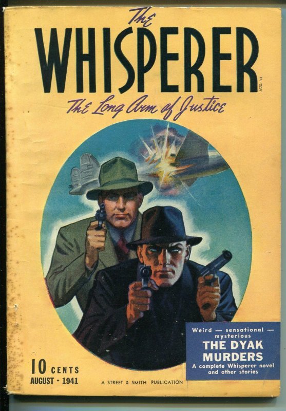 THE WHISPERER  8/1941-GUNMAN/AIR CRAFT EXPLOSION COVER-fn minus