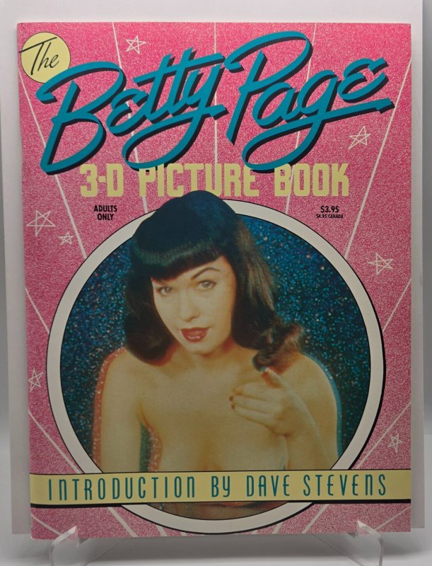 BETTY PAGE 3-D Picture Book VF/NM w/ glasses (1989) Dave Stevens