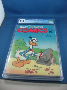 WALT DISNEY COMICS STORIES 10 CGC 7.5 WHITE PGS 1941 DELL SCARCE EARLY ISSUE