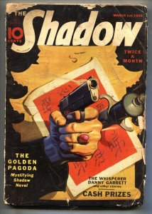 PULP:  SHADOW 1938 MAR 1 // STREET AND SMITH // PULP MAGAZINE