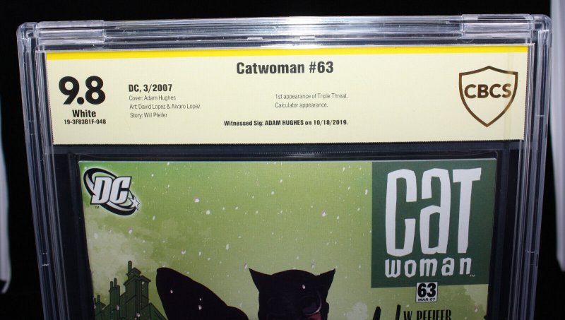 Catwoman #63 (CBCS 9.8) Signed by Adam Hughes - 2007