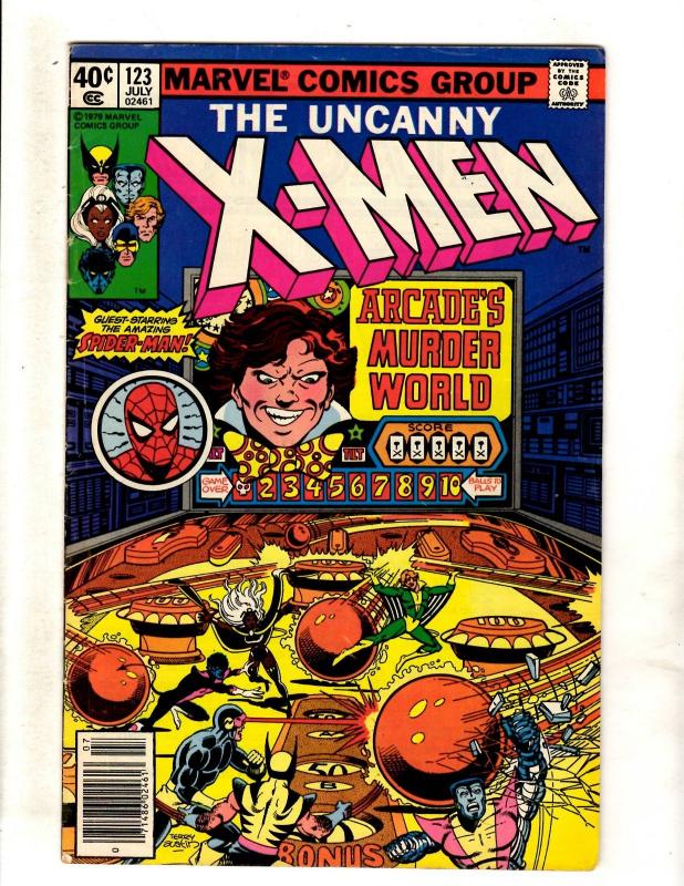 Uncanny X-Men # 123 FN Marvel Comic Book Wolverine Magneto Storm Cyclops J325