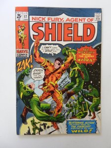 Nick Fury, Agent of SHIELD #17 (1971)  VG+ condition 1 cumulative spine split