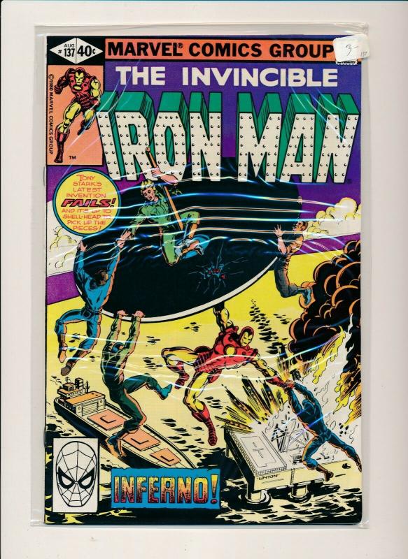 MARVEL SET of 5- IRON MAN #137-141 1980  VERY FINE (PF714) 